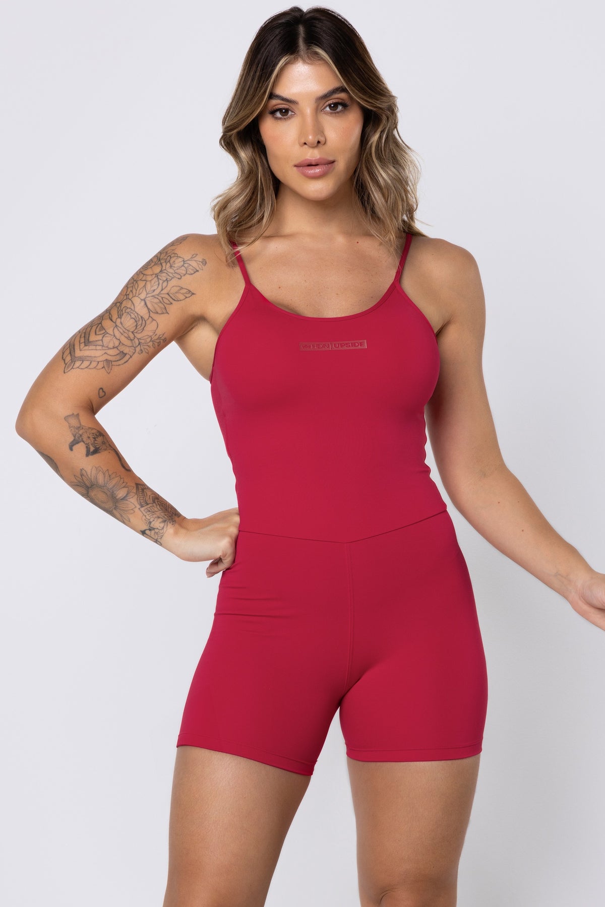 MACAQUINHO UPSIDE EM POLIAMIDA VERMELHA