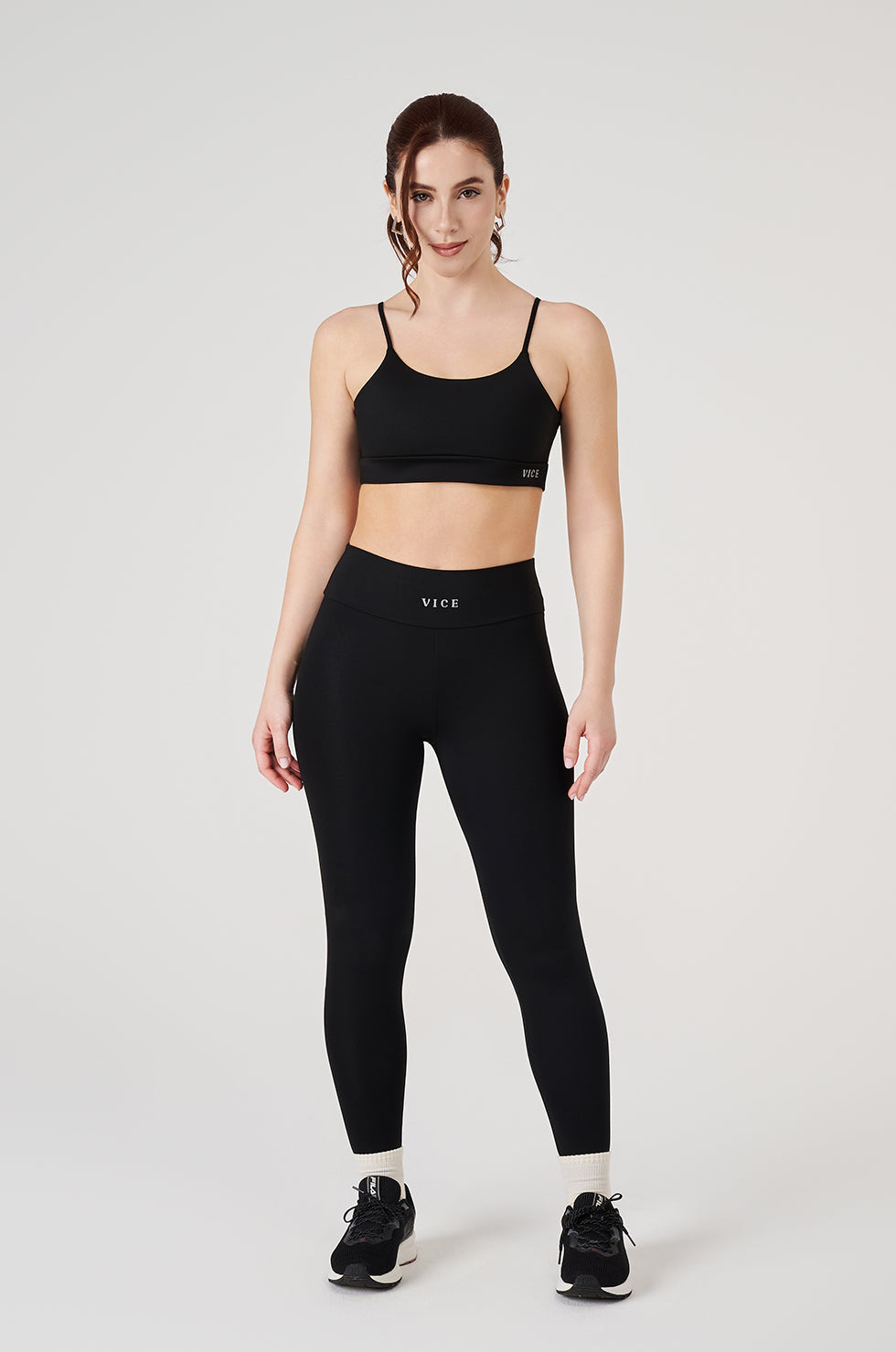 Conjunto Top e Legging Vice Poliamida Elastic - Preto