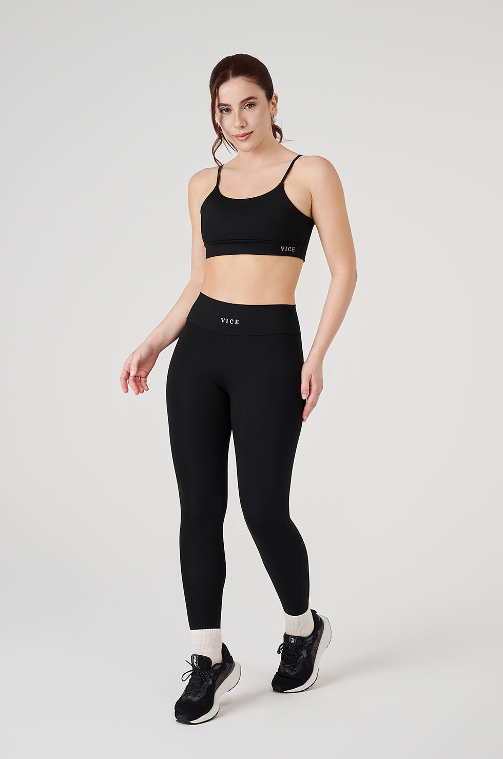 Conjunto Top e Legging Vice Poliamida Elastic - Preto