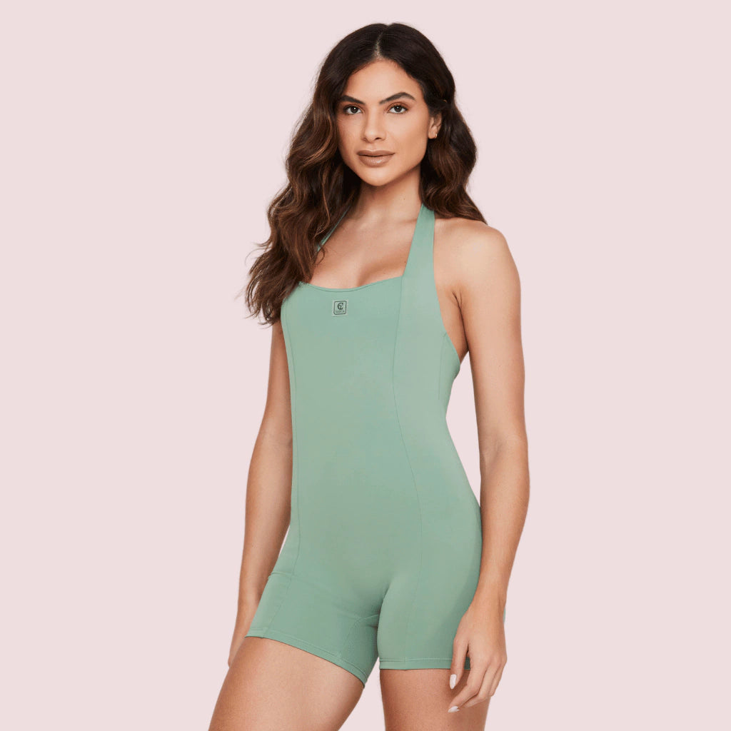 Macaquinho Fitness Feminino - Frente Unica - Poliamida