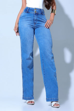 Calça Jeans Wide Leg Modeladora - CH121