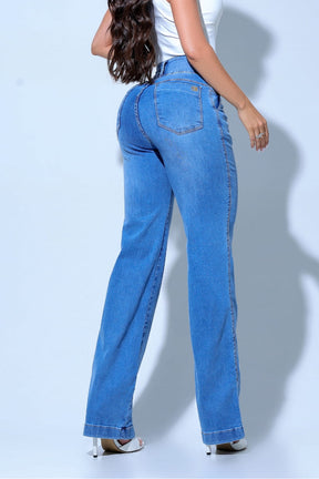Calça Jeans Wide Leg Modeladora - CH121