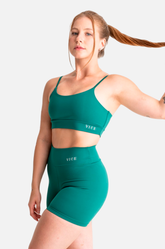 Conjunto Top e Shorts Vice Poliamida Elastic - Esmeralda