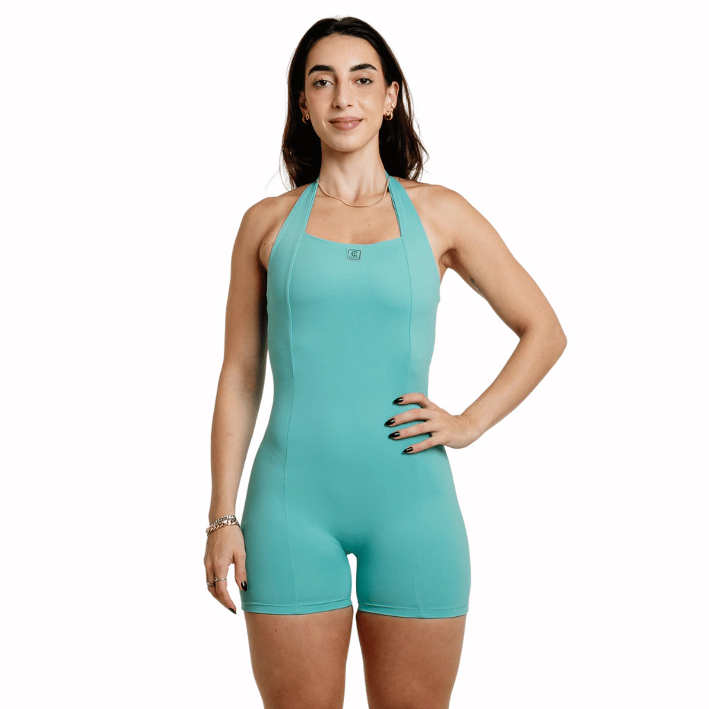 Macaquinho Fitness Feminino - Frente Unica - Poliamida