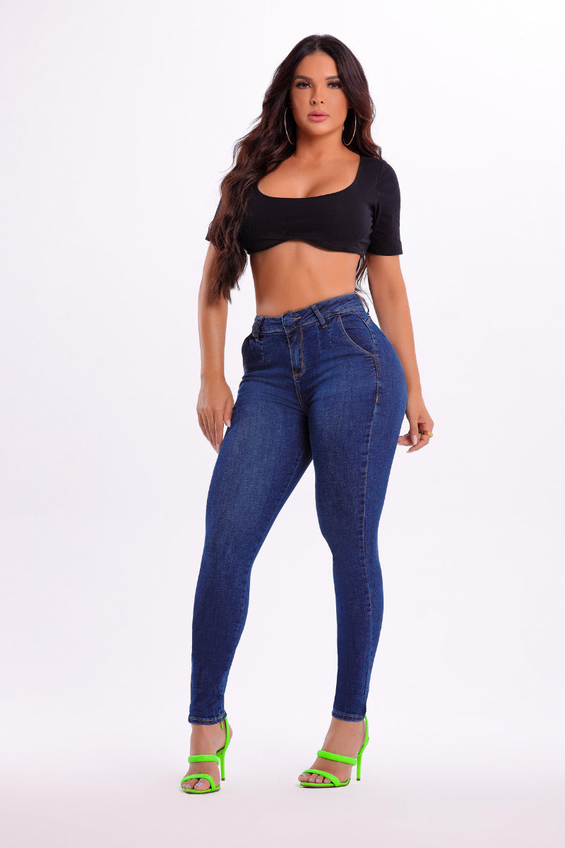 Calça Jeans Modeladora Surreal com Elastano - CH33