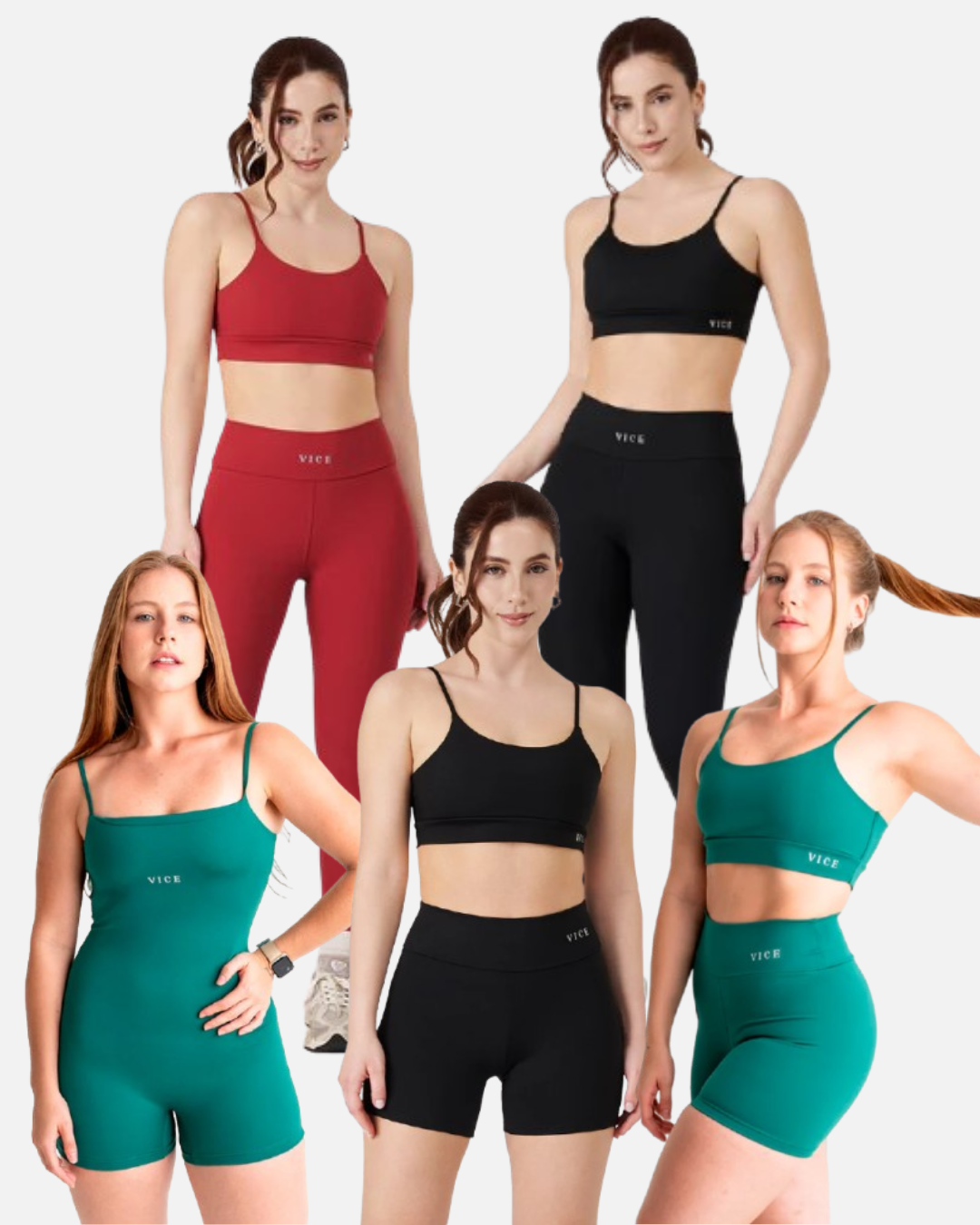 Kit 5 Peças Conjunto + Macaquinho Poliamida