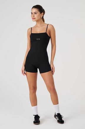 Macaquinho Fitness Vice Poliamida Elastic - Preto