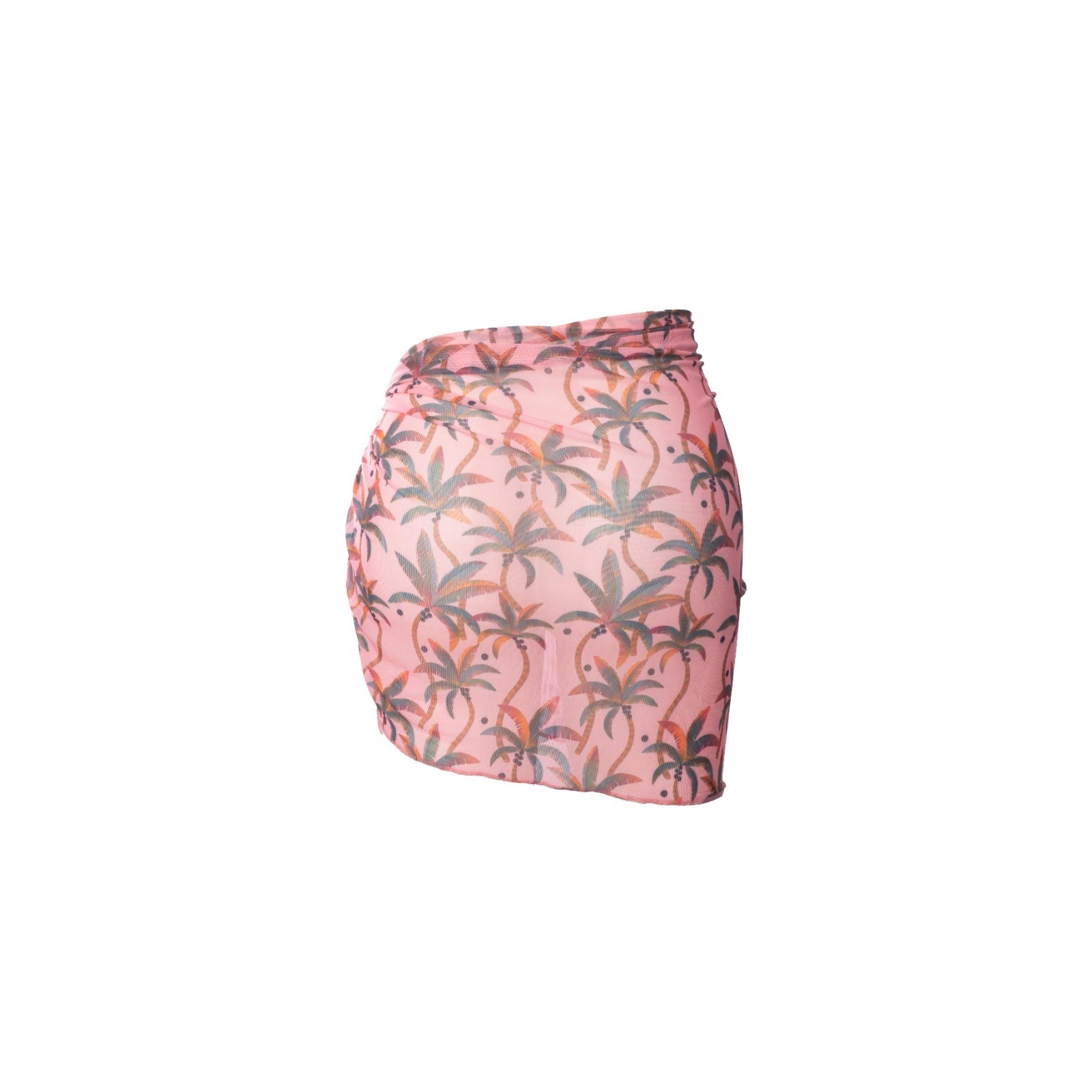 SAIA LENÇO TULE TROPICAL ROSA