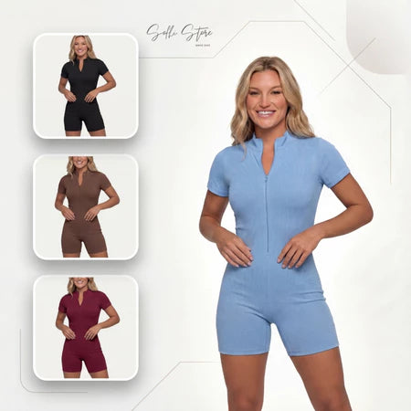 Kit 2 Macaquinho Com Zíper Frontal