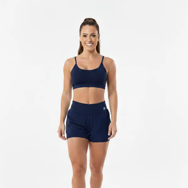 Kit 2 Conjunto Short Duplo + Top com Bojo Removível