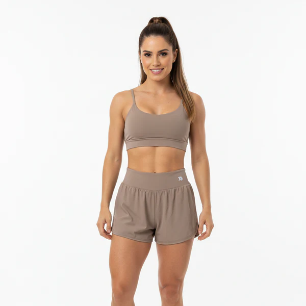 Kit 2 Conjunto Short Duplo + Top com Bojo Removível