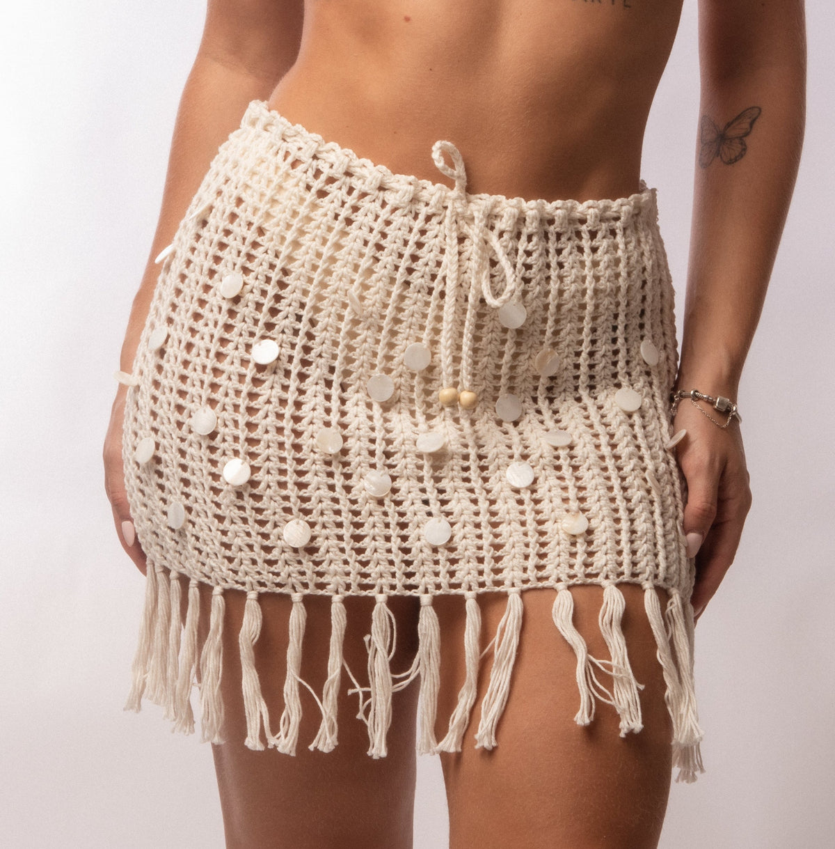 SAIA CROCHÊ OFF-WHITE