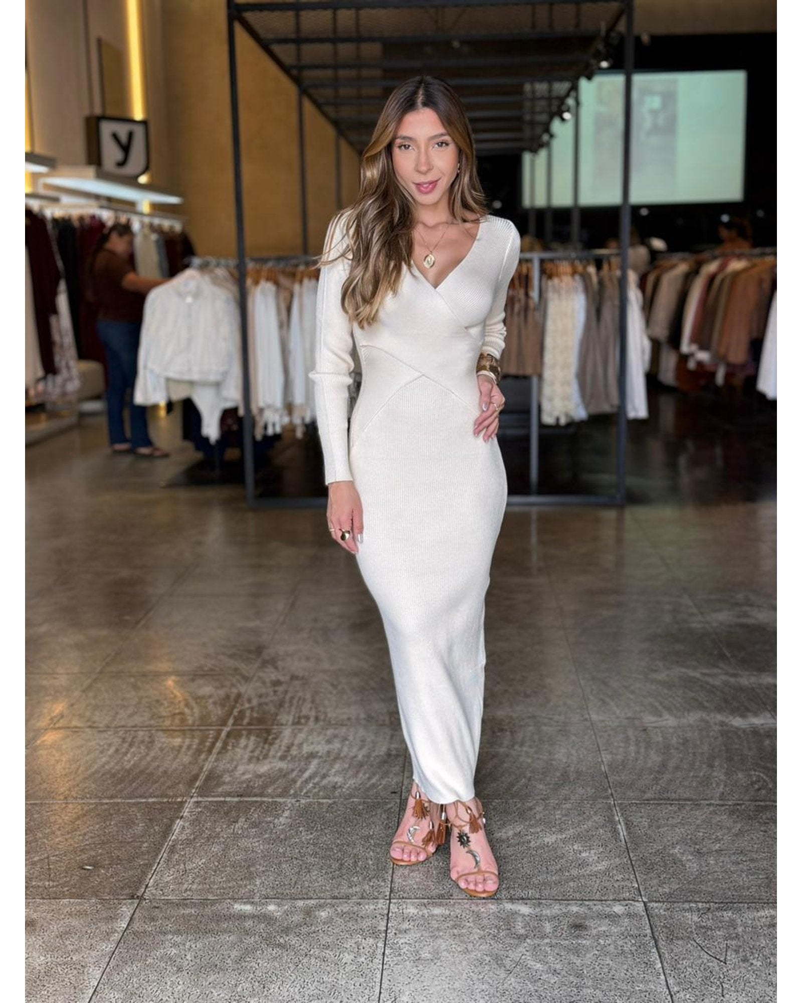 Vestido Mid Modal Transpassado Rafa