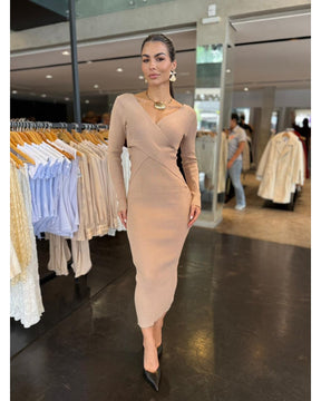 Vestido Mid Modal Transpassado Rafa