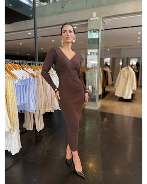 Vestido Mid Modal Transpassado Rafa