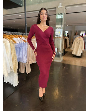 Vestido Mid Modal Transpassado Rafa