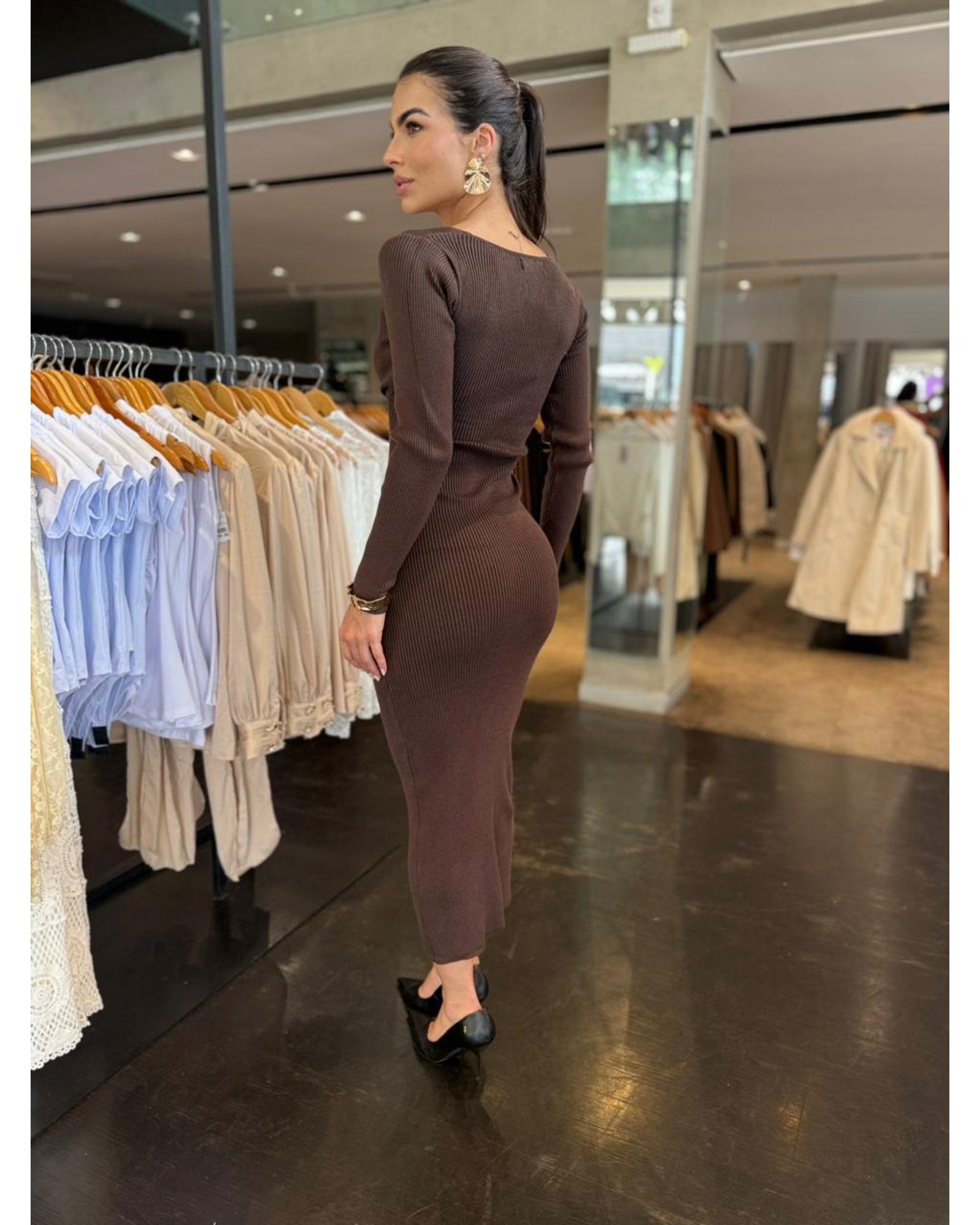 Vestido Mid Modal Transpassado Rafa