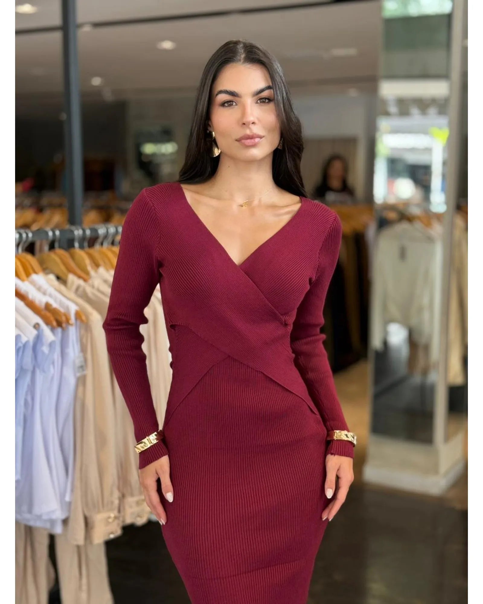 Vestido Mid Modal Transpassado Rafa