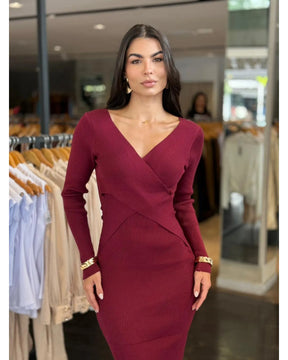 Vestido Mid Modal Transpassado Rafa
