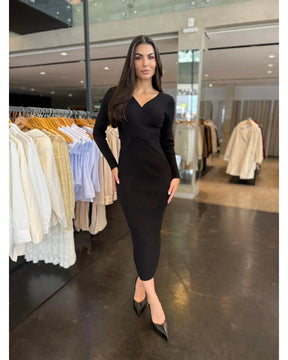 Vestido Mid Modal Transpassado Rafa